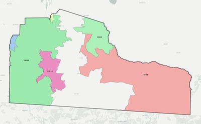 Echols County GA ZIP code boundaries map