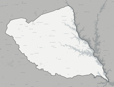 Elbert County GA county basemap context