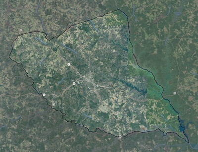 Elbert County GA USGS imagery and topo map