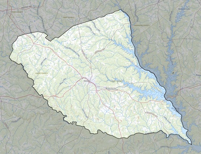 Elbert County GA USGS topo map