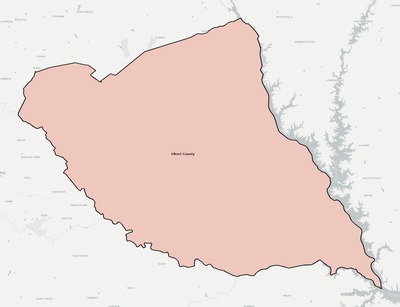 Elbert County GA school district boundaries map