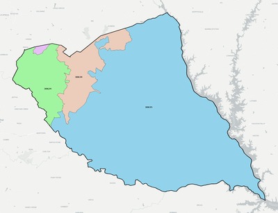 Elbert County GA ZIP code boundaries map