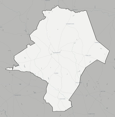 Emanuel County GA county basemap context