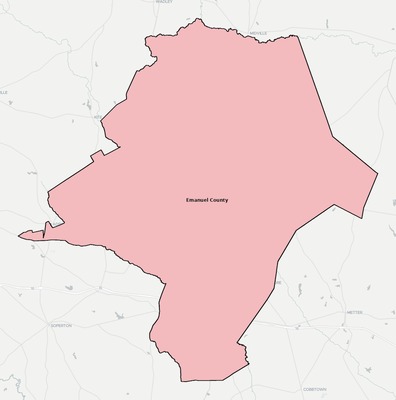 Emanuel County GA school district boundaries map