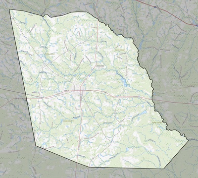Evans County GA USGS topo map