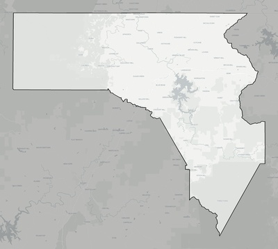 Fannin County GA county basemap context