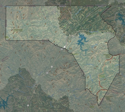 Fannin County GA USGS imagery and topo map