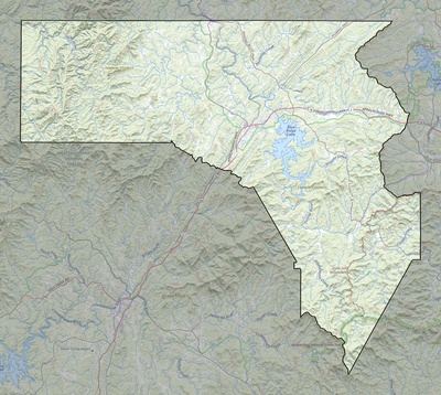 Fannin County GA USGS topo map