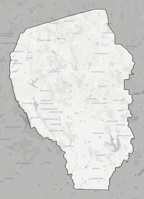 Fayette County GA county basemap context