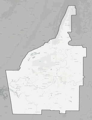 Floyd County GA county basemap context