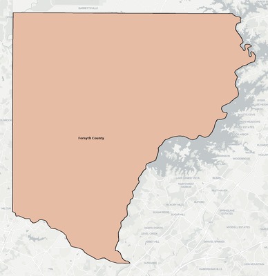 Forsyth County GA school district boundaries map