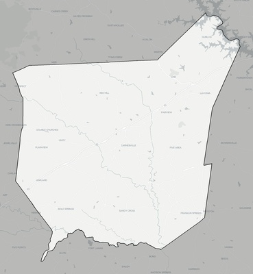 Franklin County GA county basemap context