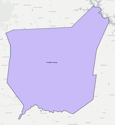 Franklin County GA school district boundaries map