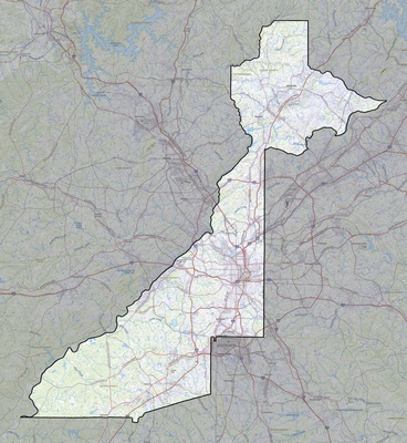 Fulton County GA USGS topo map