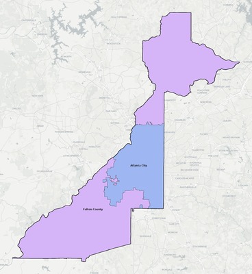 Fulton County GA school district boundaries map