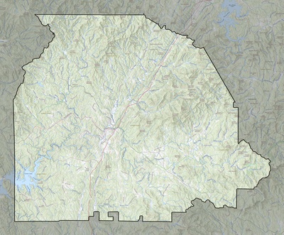 Gilmer County GA USGS topo map