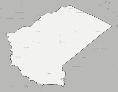 Glascock County GA county basemap context