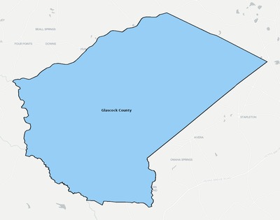 Glascock County GA school district boundaries map