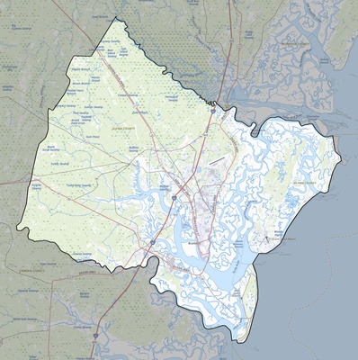 Glynn County GA USGS topo map