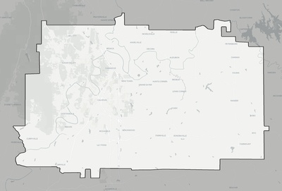 Gordon County GA county basemap context