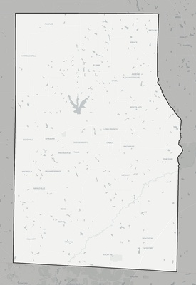 Grady County GA county basemap context