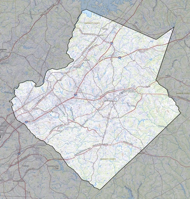 Gwinnett County GA USGS topo map