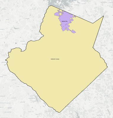 Gwinnett County GA school district boundaries map