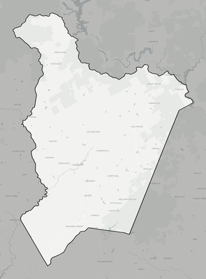 Habersham County GA county basemap context