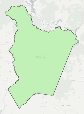 Habersham County GA school district boundaries map