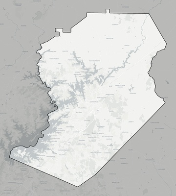 Hall County GA county basemap context
