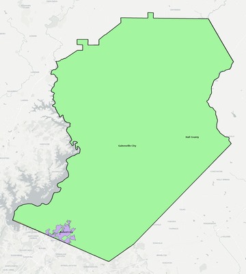 Hall County GA school district boundaries map