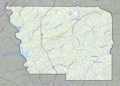 Harris County GA USGS topo map