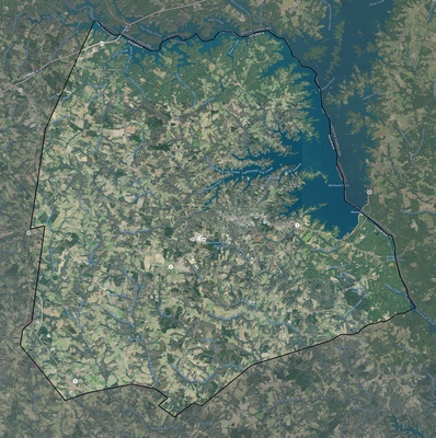 Hart County GA USGS imagery and topo map
