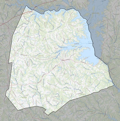 Hart County GA USGS topo map