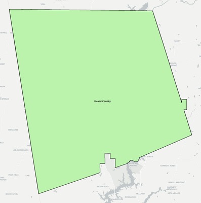 Heard County GA school district boundaries map
