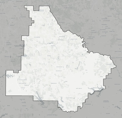 Henry County GA county basemap context