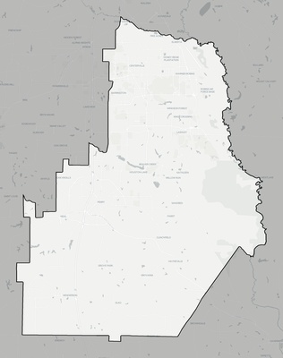 Houston County GA county basemap context