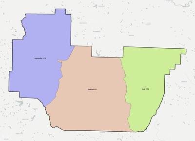 Irwin County GA townships and subdivisions map