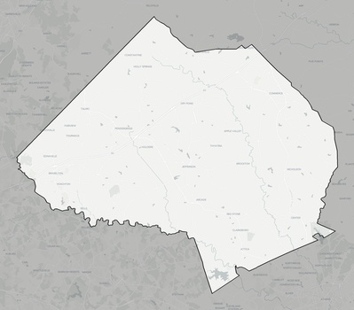 Jackson County GA county basemap context