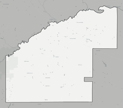 Jeff Davis County GA county basemap context