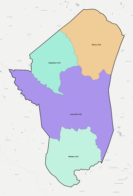 Jefferson County GA townships and subdivisions map
