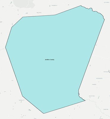 Jenkins County GA school district boundaries map