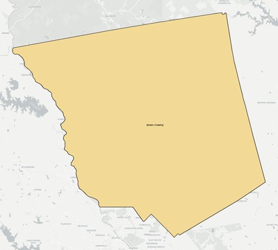 Jones County GA school district boundaries map