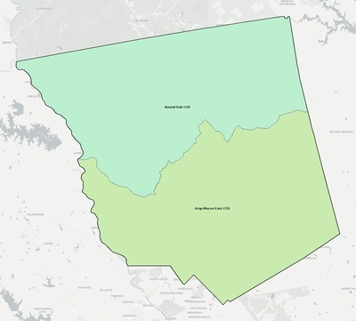 Jones County GA townships and subdivisions map