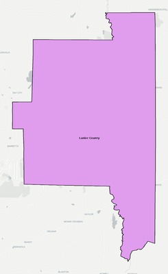 Lanier County GA school district boundaries map