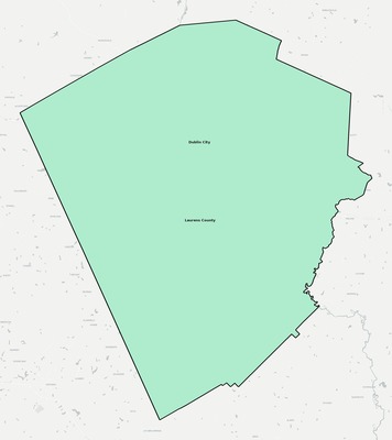 Laurens County GA school district boundaries map