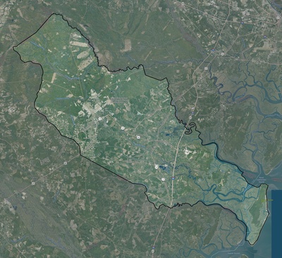 Liberty County GA USGS imagery and topo map