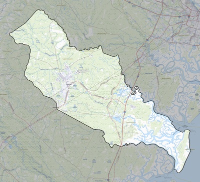 Liberty County GA USGS topo map