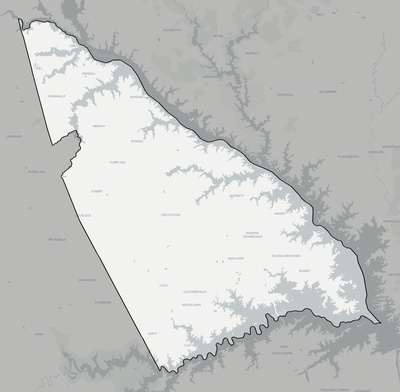 Lincoln County GA county basemap context