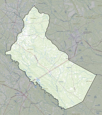 Long County GA USGS topo map